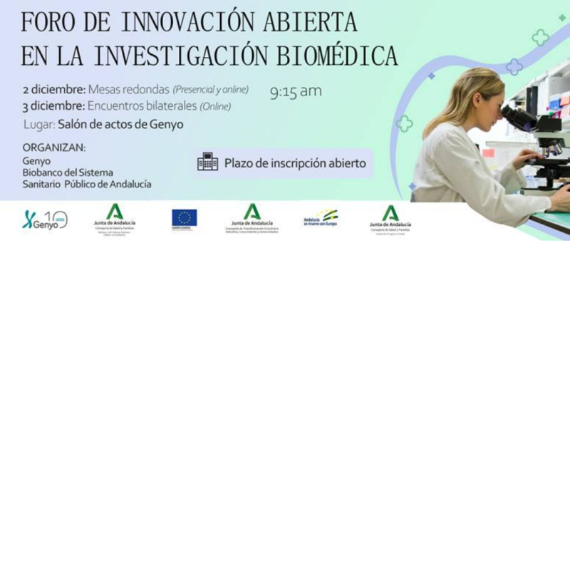 Cartel del Foro de Innovación Abierta en la Investigación Biomédica