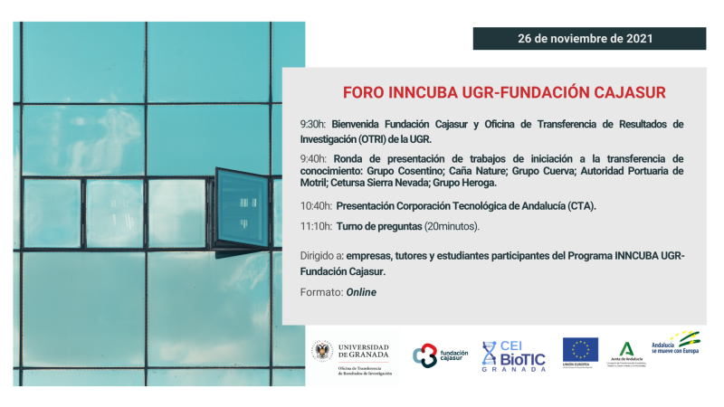 Cartel del Foro INNCUBA UGR-Cajasur